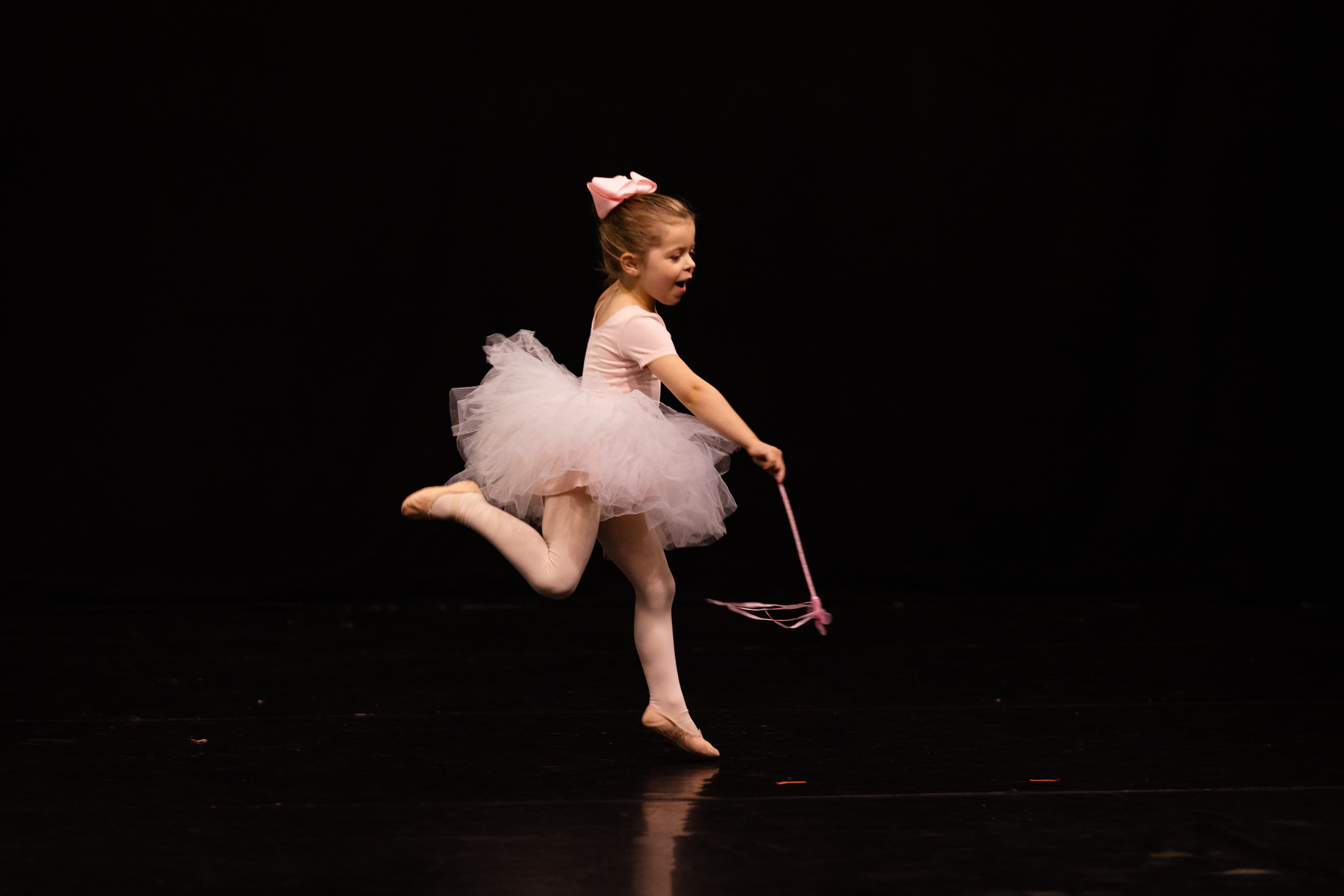 Little dancer performing on stage