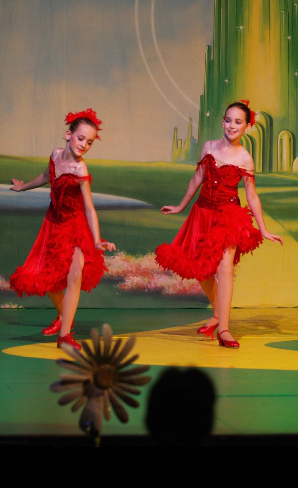 Young dancers performing on stage